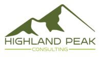 A logo of highland peak consulting